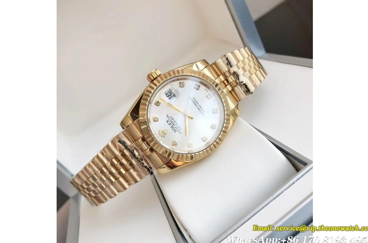 GDF Silver 28mm YG MY8215 36 Datejust Dia YG Jub 0124